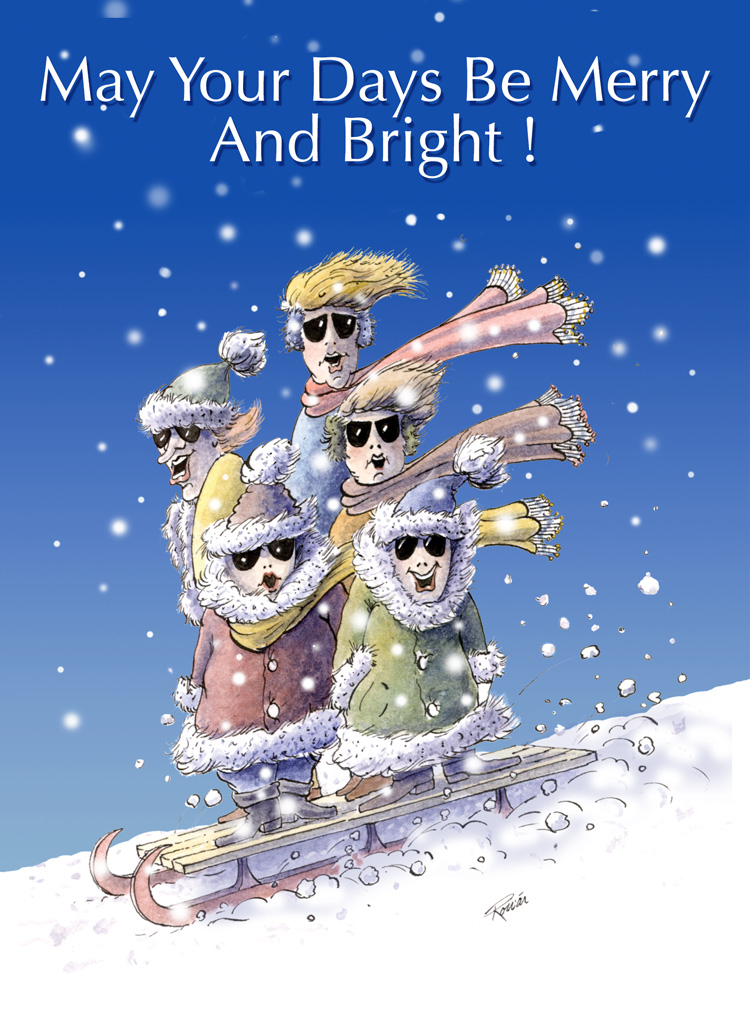 Sledders Greeting Card